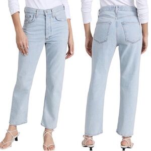 Agolde NWT Lana Crop Mid Rise Vintage Straight Leg Denim Jeans Size 34
